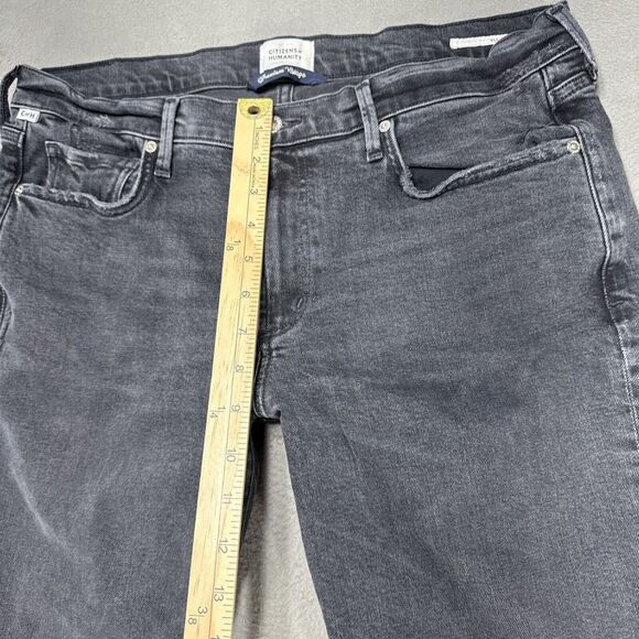 Citizens of Humanity Ella Jeans Womens 31x25 Black Mid Rise Crop Gothic Denim - Picture 3 of 14